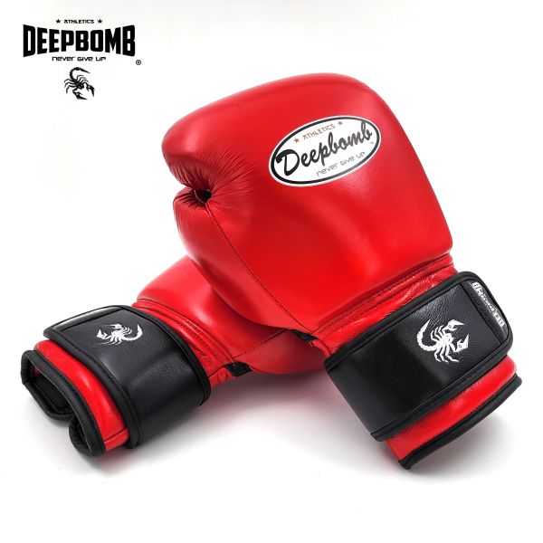 DEEPBOMB Lightning Boxing Gloves-red DEEPBOMB, boxing gloves, boxing gear, DEEPBOMB Lightning, White Boxing Gloves, High-Quality Combat Gear, Premium Boxing Gloves, Durable Training Gloves, Top-Quality Leather Gloves, Professional Boxing