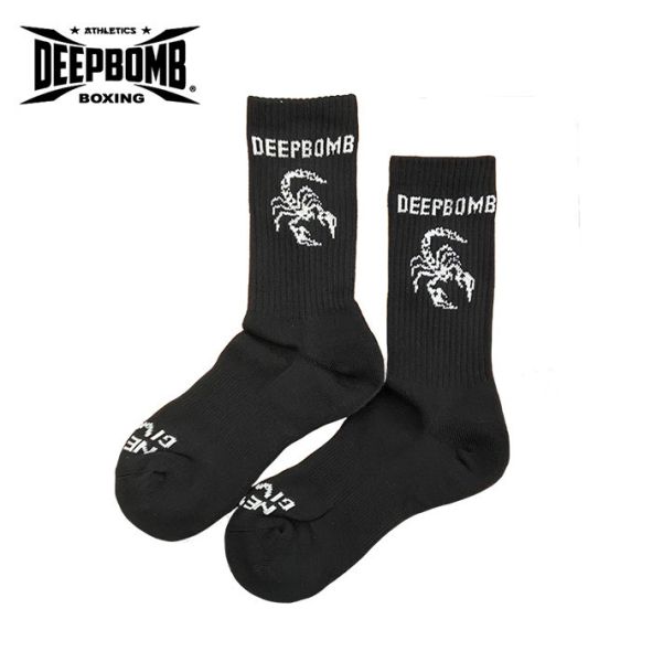 DEEPBOMB Socks-black DEEPBOMB, athletic socks, durable socks, odor-resistant socks, fresh and comfortable, sports journey, worry-free steps