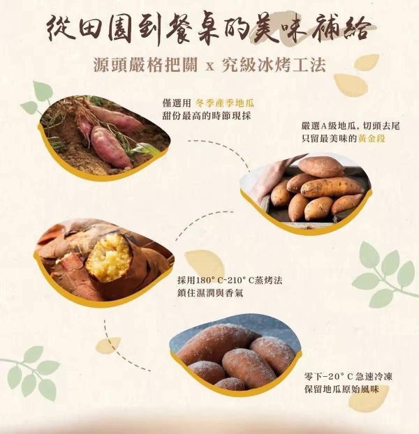 冰烤番薯｜三色冰心地瓜 