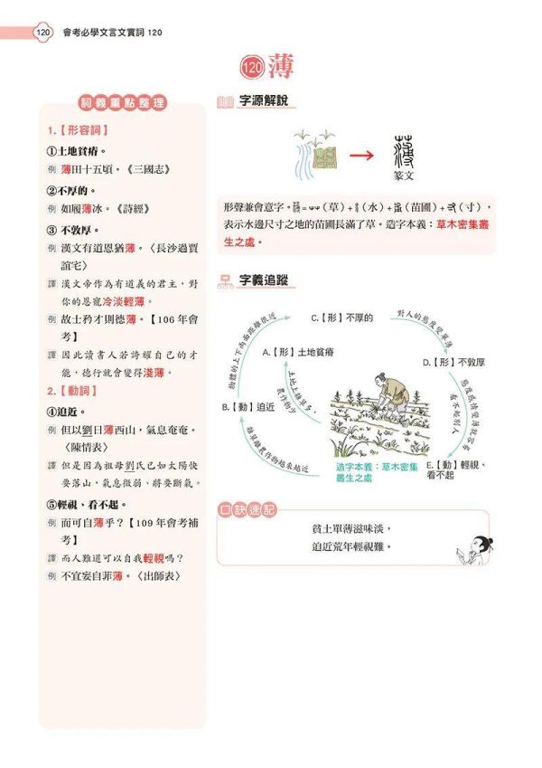會考必學文言文實詞120 會考必學文言文實詞120,文言文,題型,字義,詩詞,命題,螢火蟲出版社,國中會考,