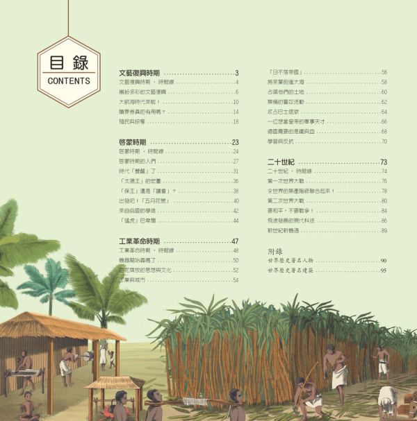 【用全景地圖學世界史】上+下冊 全景圖,世界歷史,大圖,跨頁圖,