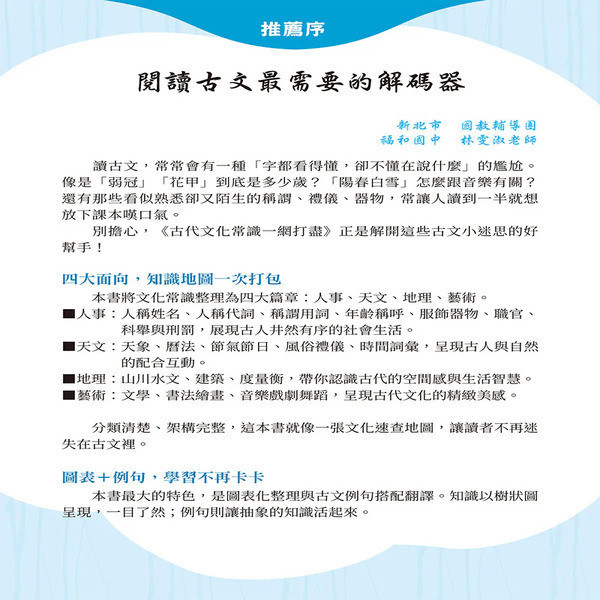 【古代文化常識一網打盡】 古代文化常識一網打盡,人文,素養,文化,天文,天象,曆法,節氣,風俗禮儀,山川,水文,建築,度量衡,書法,文學,戲劇,