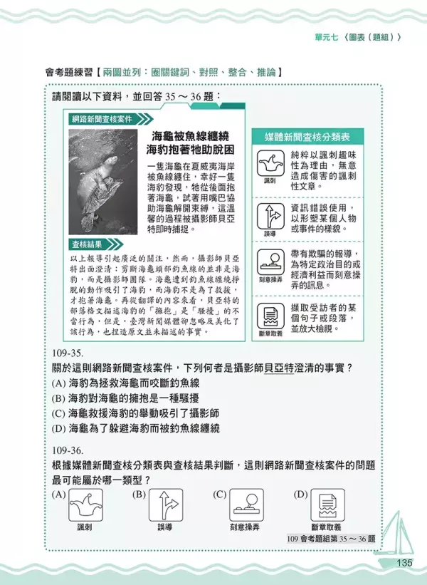 【會考素養雙文讀圖術】 會考素養雙文讀圖術,螢火蟲出版社,國中會考,圖表,考題,素養閱讀,文言文,白話文,