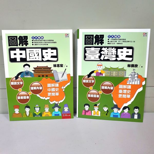 【圖解臺灣史+中國史】兩本 