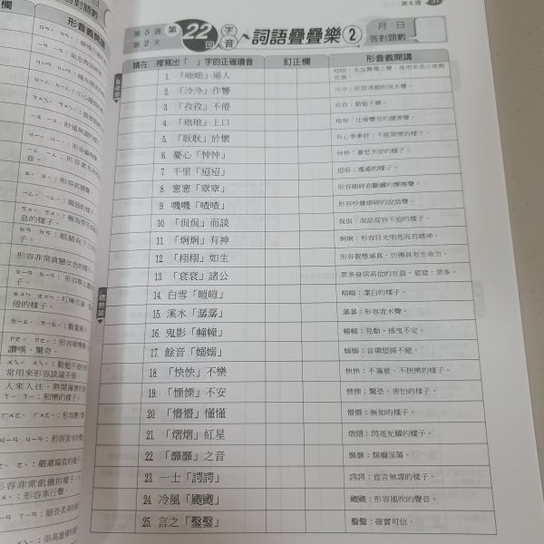 【日日讀形音義】 