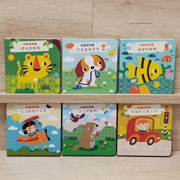 【拼圖排排認知書】全套六本 拼圖排排書