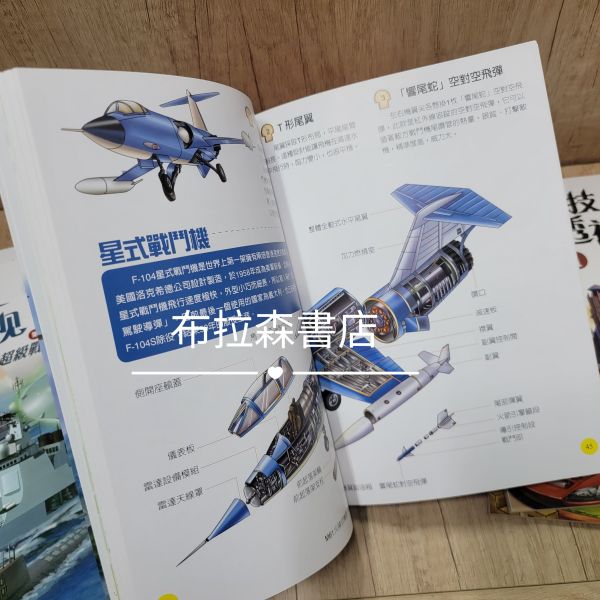 【科技大透視套書】（全套4冊） 透視,剖面圖,科技,戰艦剖面圖,飛機剖面圖,汽車剖面圖,五南出版社