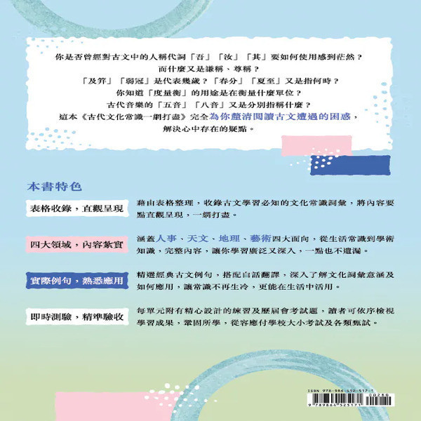 【古代文化常識一網打盡】 古代文化常識一網打盡,人文,素養,文化,天文,天象,曆法,節氣,風俗禮儀,山川,水文,建築,度量衡,書法,文學,戲劇,