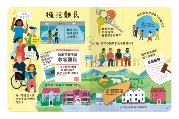 【關於難民你想知道什麼?】翻翻書 【想問什麼翻翻書】,回收,藝術,長大,音樂,天氣,感覺,病菌,難民,今天,工作,翻翻書,英國Usborne出版社,進口書,繁體中文版,禾流文創,幼稚園,幼教老師,幼兒園,教材,教具,硬頁書,精裝書,繪本,自然科學,素養,多元教育,兒童發展,親子共讀,