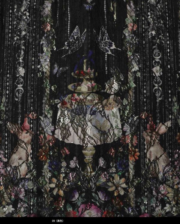 貴族花園蕾絲拼接洋裝 