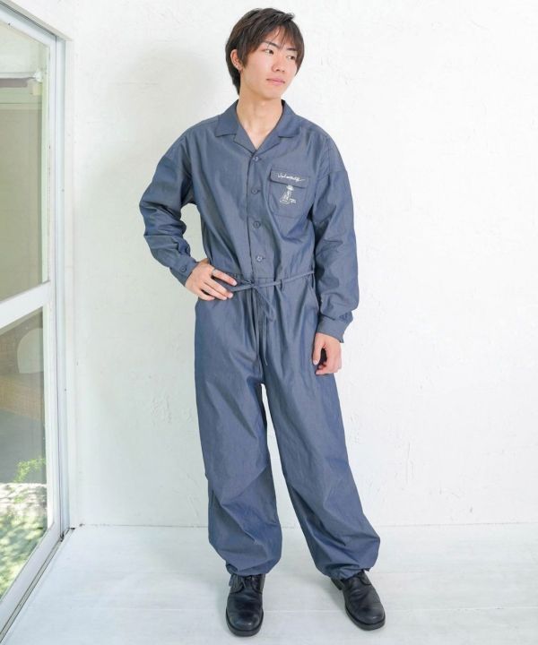 偷窺集合工裝連身褲 