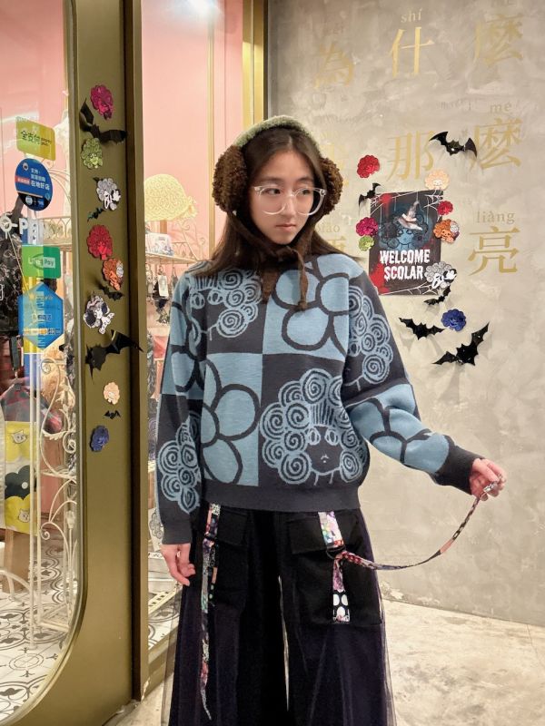 拼布線條口袋紗裙 