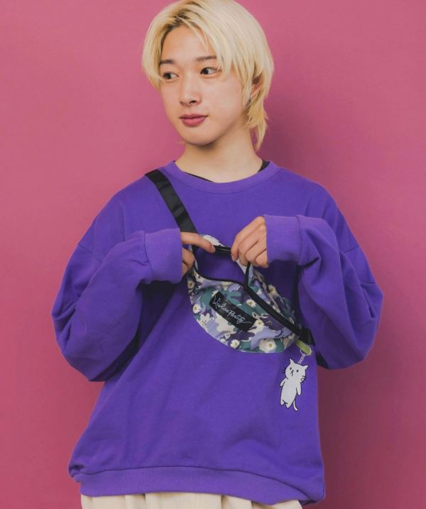 迷彩背包貓吊飾功能上衣 