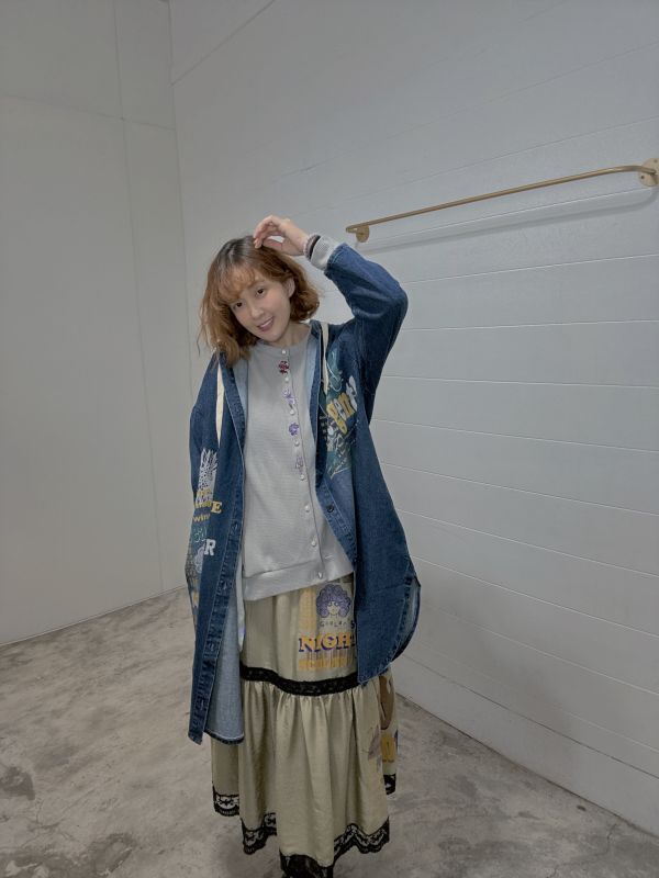 螢光塗鴉蕾絲裙 