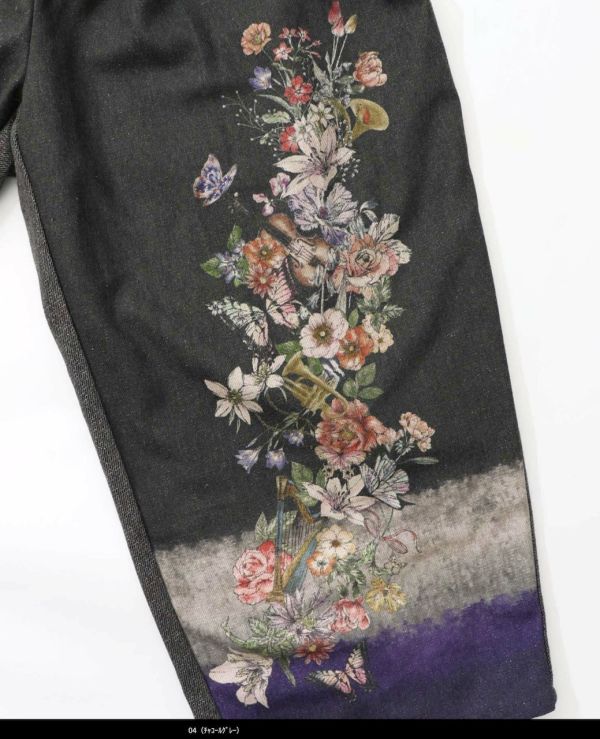 漸層花朵西裝寬褲 