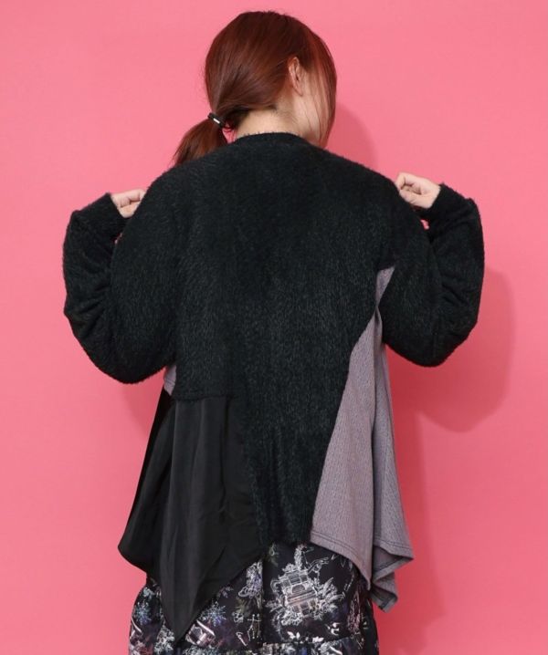 異材質羽毛絨拼接外罩 