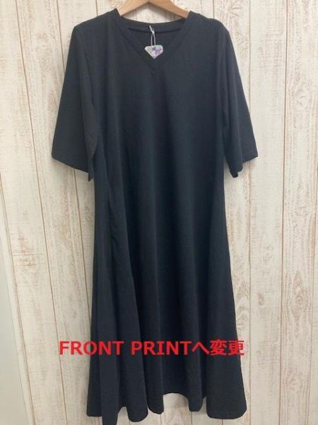 V領花朵LOGO長洋裝 