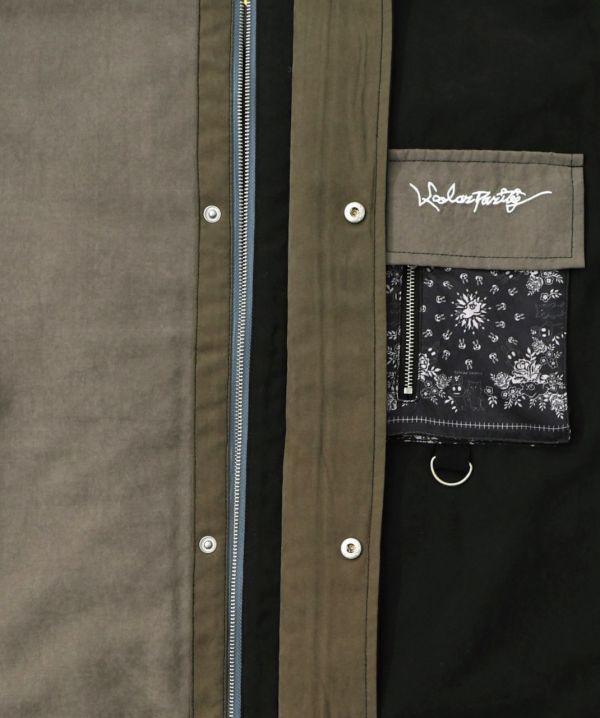 熊熊圖騰撞色短夾克 