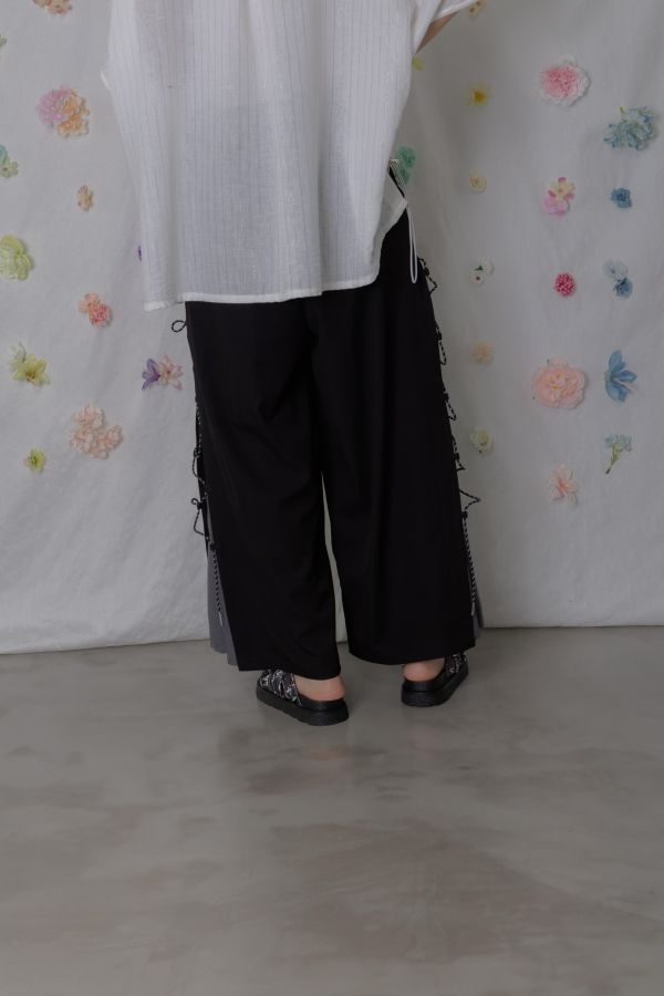 is scolar蝴蝶側邊綁繩褲 