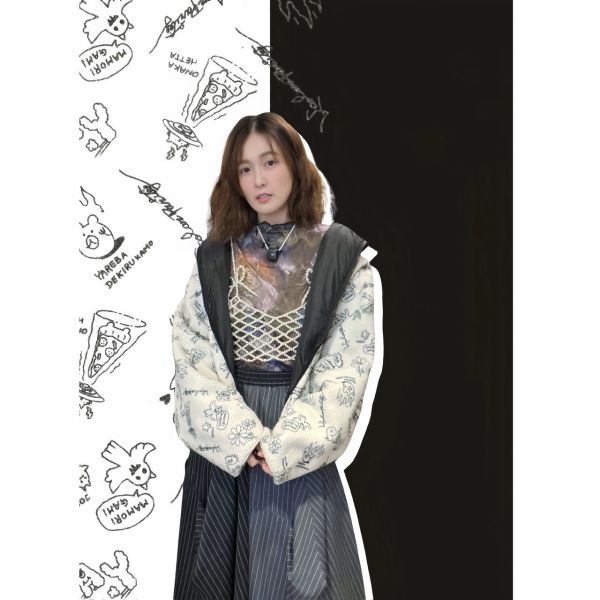 滿版塗鴉泰迪毛外套 