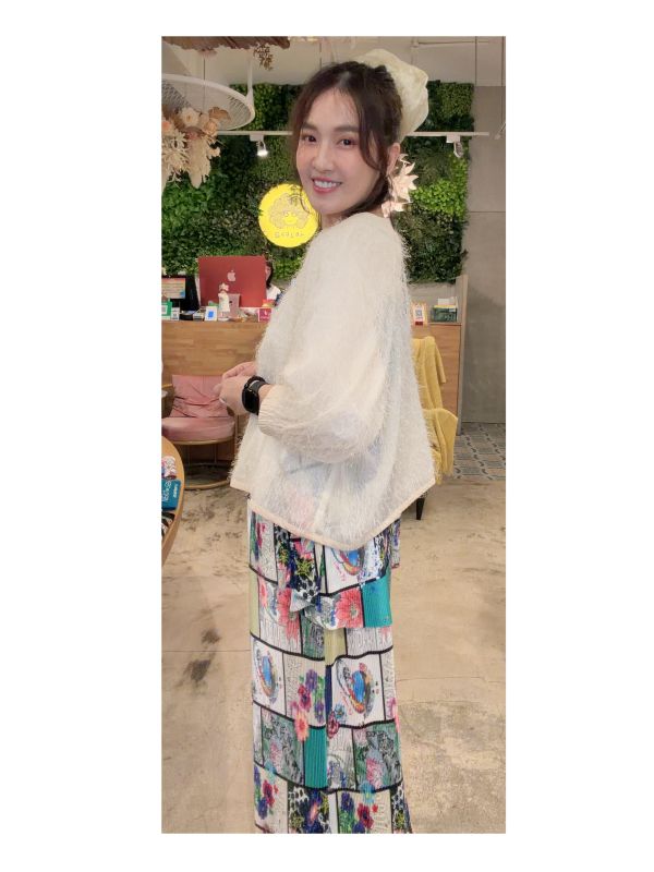 方格宇宙百褶皺皺褲 