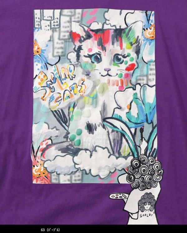 貓咪假兩件裝長版上衣 