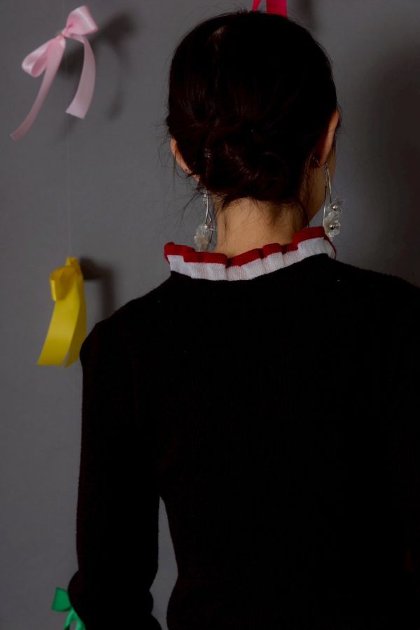 波浪手袖造型內搭衣 