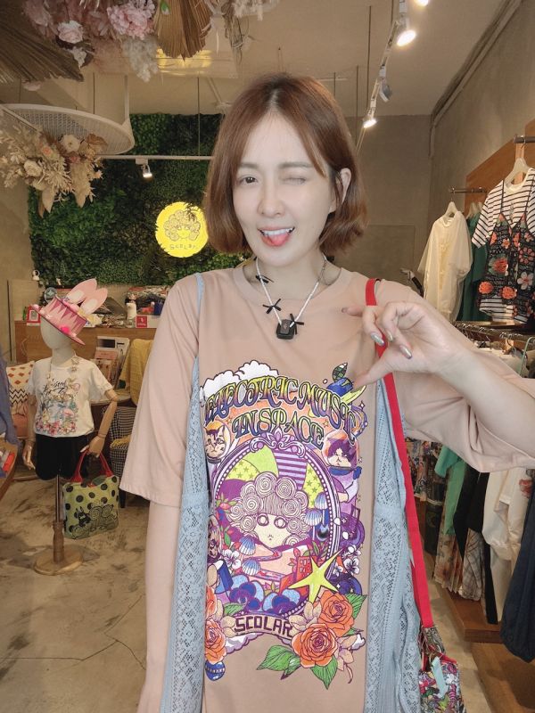 涼感長板娃頭洋裝 