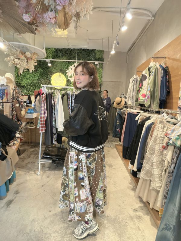 樂理花藤滿版裙子 