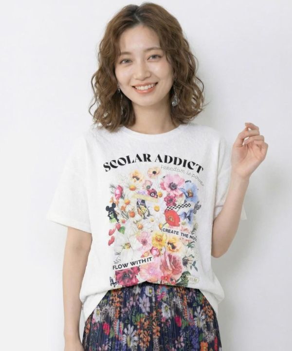 蕾絲布-花朵標籤造型上衣) 