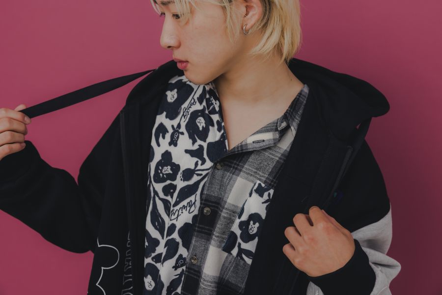 花園鰻眼淚造型連帽外套 