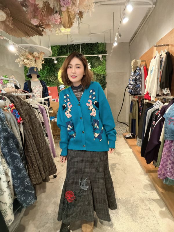 貓咪氣球針織外罩 