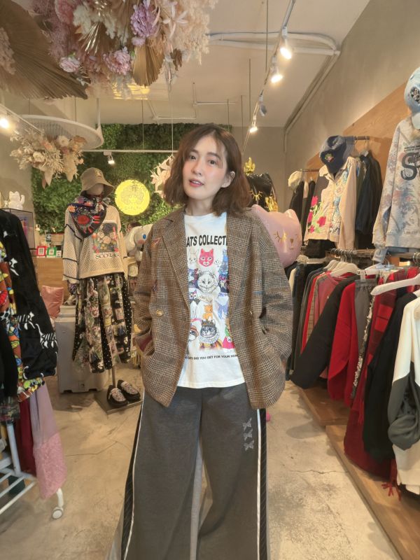 貓塗鴉集合上衣 