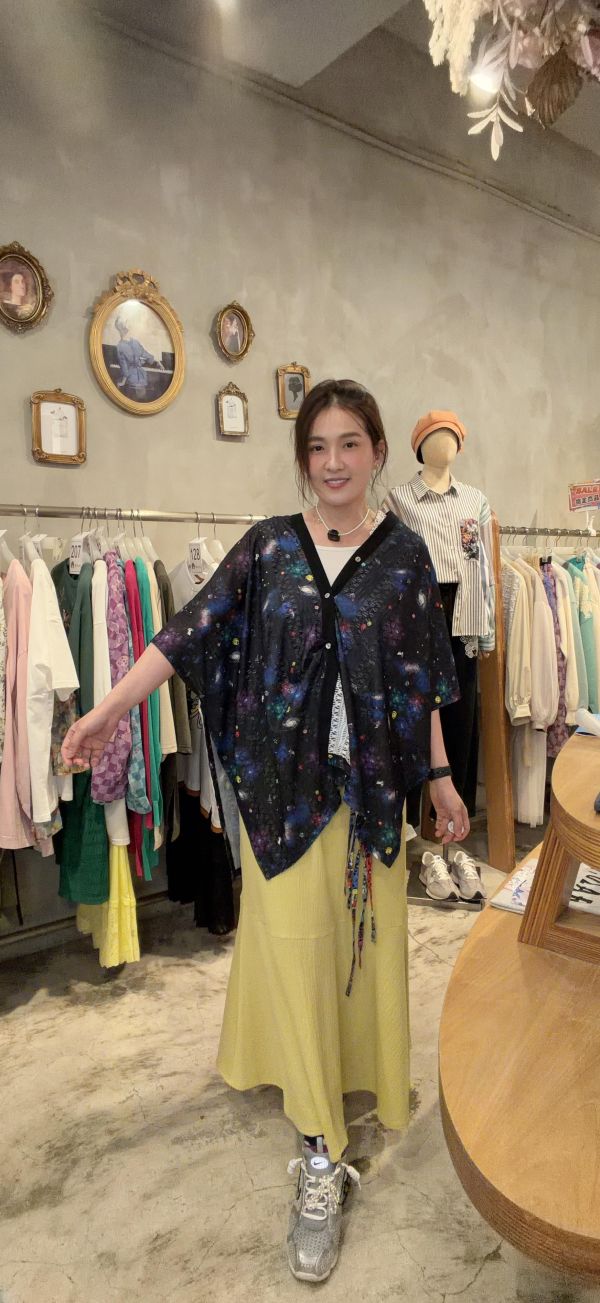 魚尾花繩腰帶裙 