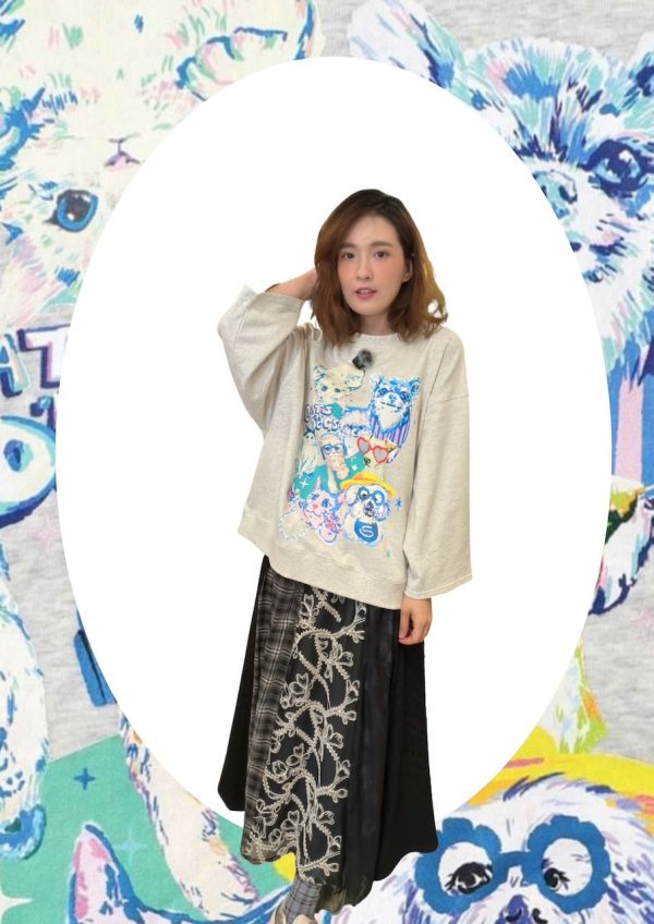 貓狗塗鴉主圖上衣 