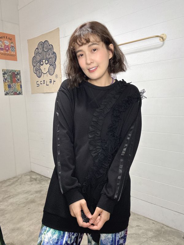 PREMIUM系-典雅蕾絲緞帶長上衣 