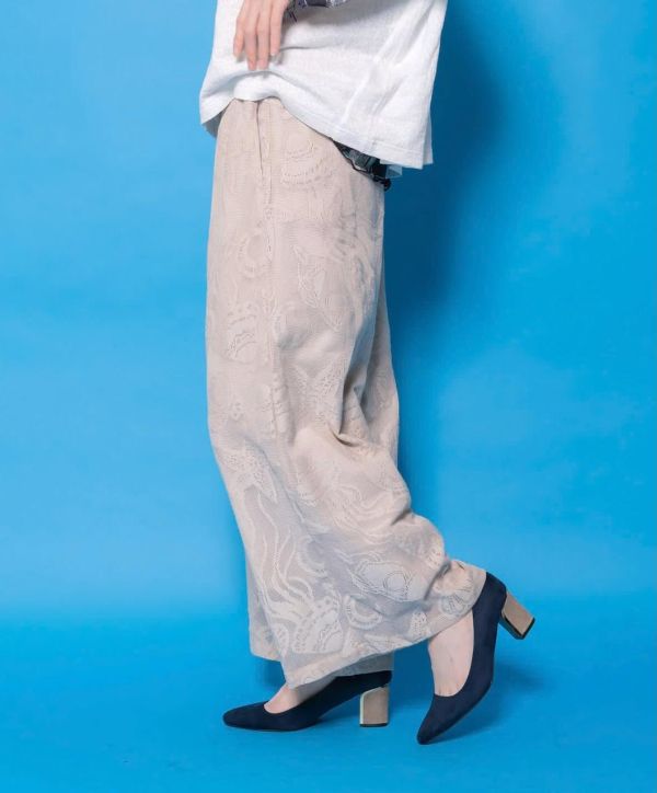 立體簍空海洋貝殼寬褲 