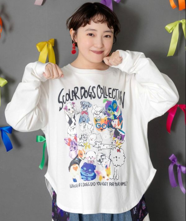 狗狗集合塗鴉上衣 