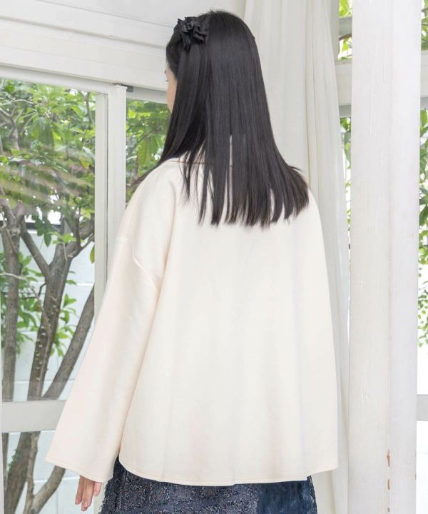 夢幻煙花翻領拉鏈造型上衣 