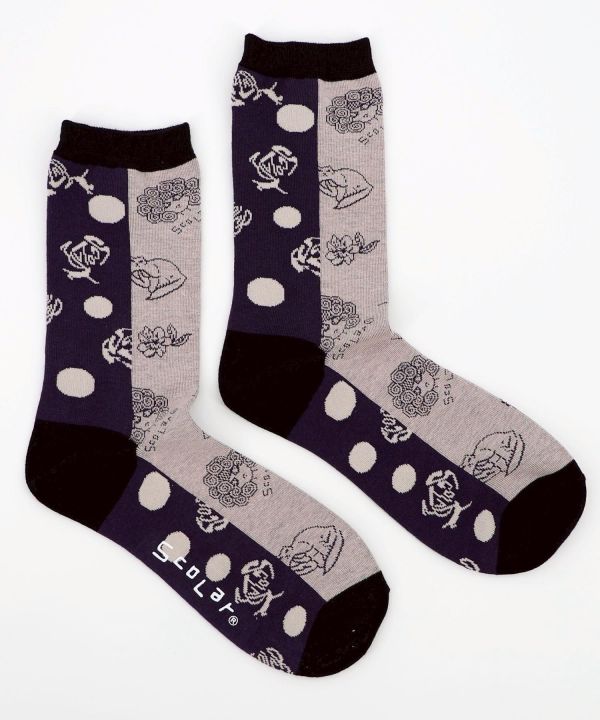 秋冬9月-撞色點點襪 