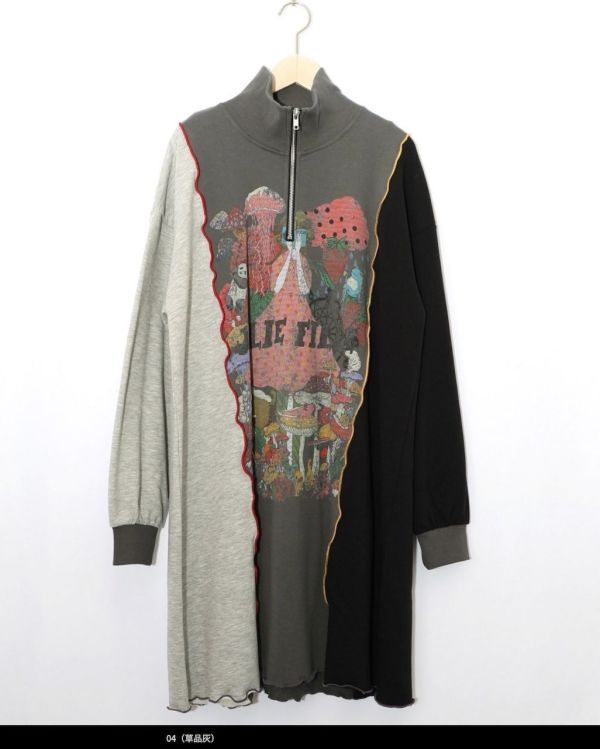 暗黑愛麗絲朵朵線條運動洋裝 