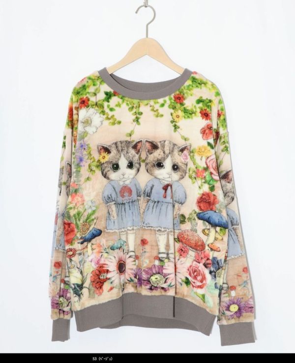 屋敷貓咪法蘭絨上衣 