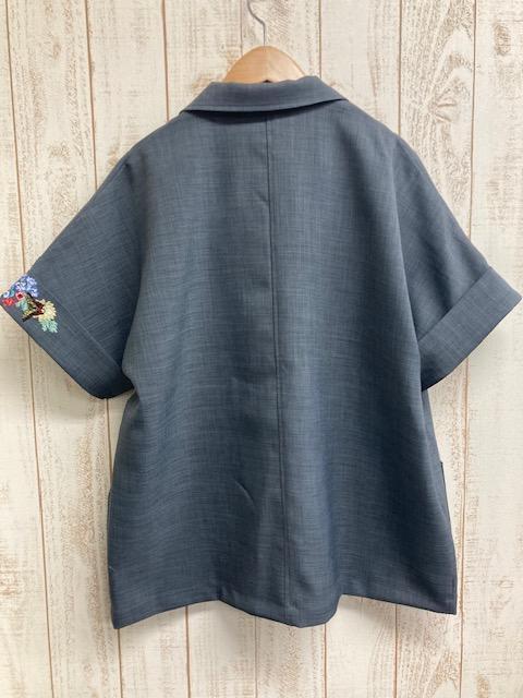 刺繡短袖西裝外套 