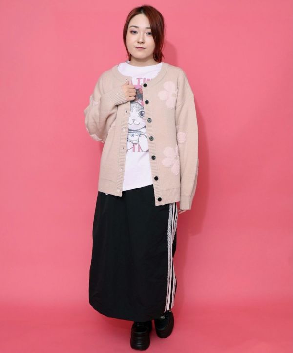 立體小花針織外罩 