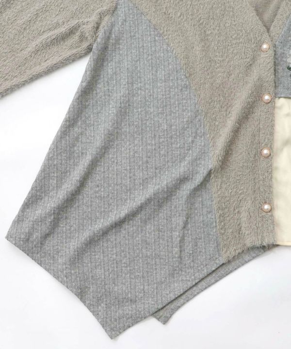 異材質羽毛絨拼接外罩 