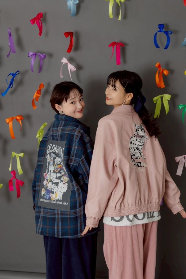 狗狗拼接襯衫外套 