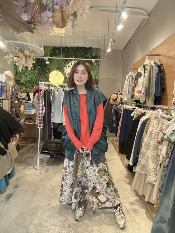 樂理花藤滿版裙子 