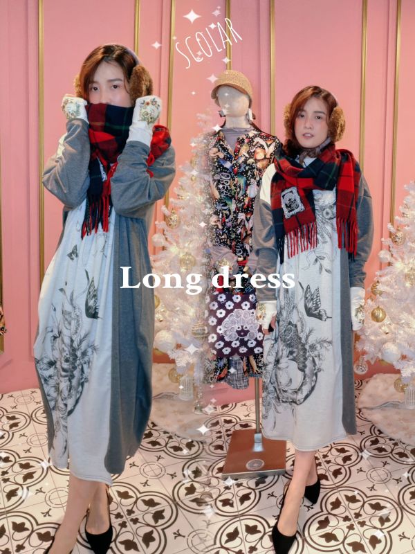 餐廚花藝造型長版上衣 