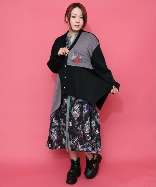 異材質羽毛絨拼接外罩 