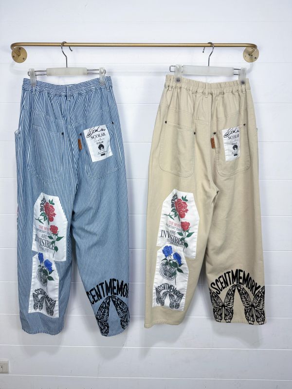 拼貼塗鴉牛仔褲 